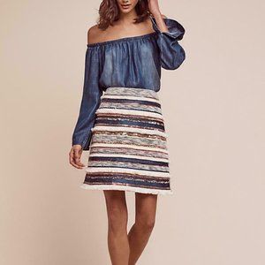 Moulinette Soeurs Erine Fringe Beaded Skirt - Size 2